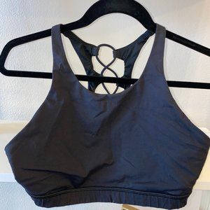 Lululemon High Neck Sports Bra in Black- size 8